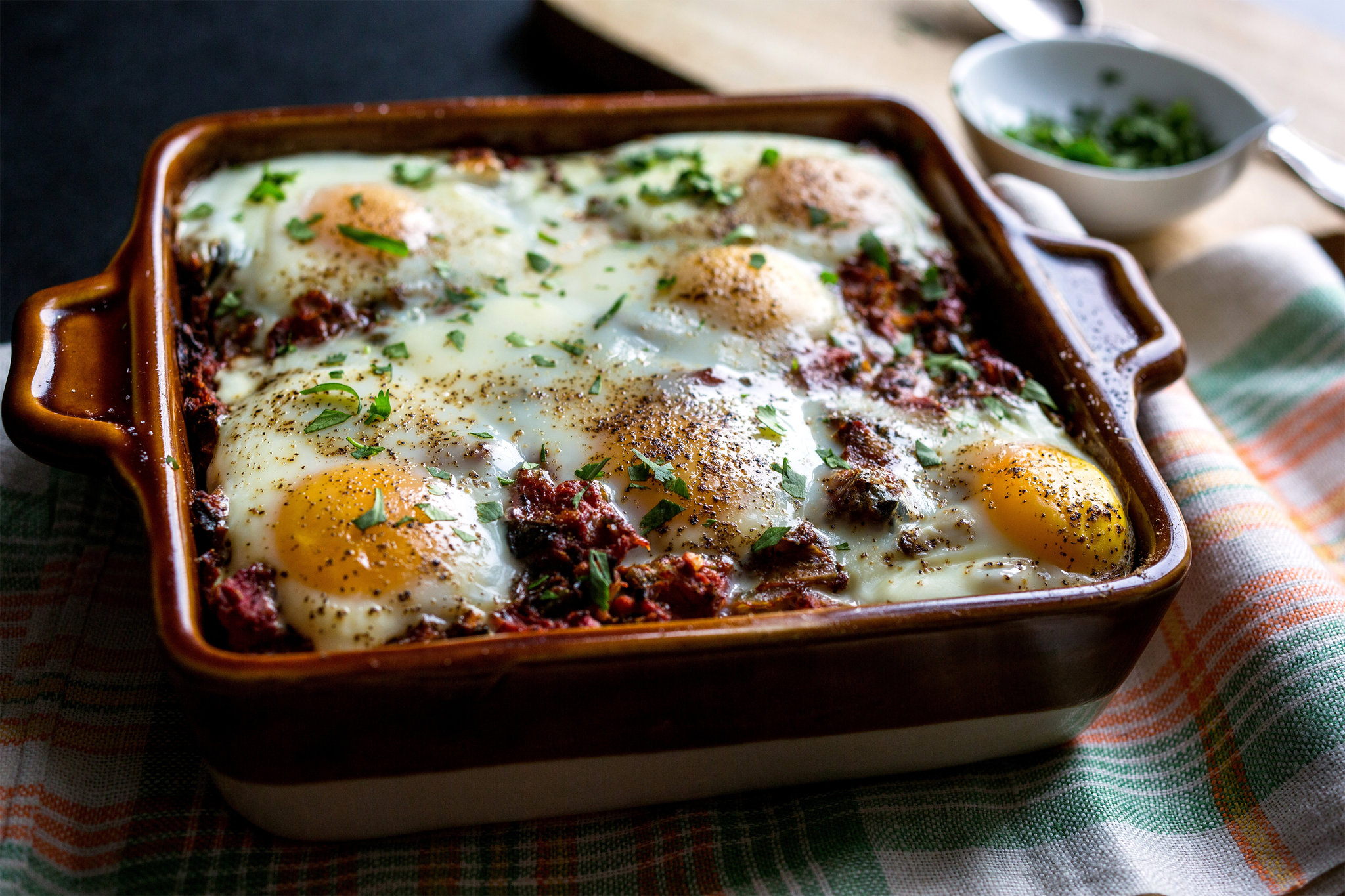 Indian-Spiced Tomato and Egg Casserole - Dining and Cooking