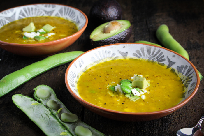 Ecuadorian Locro - Creamy Potato, Cheese and Fava Bean Soup