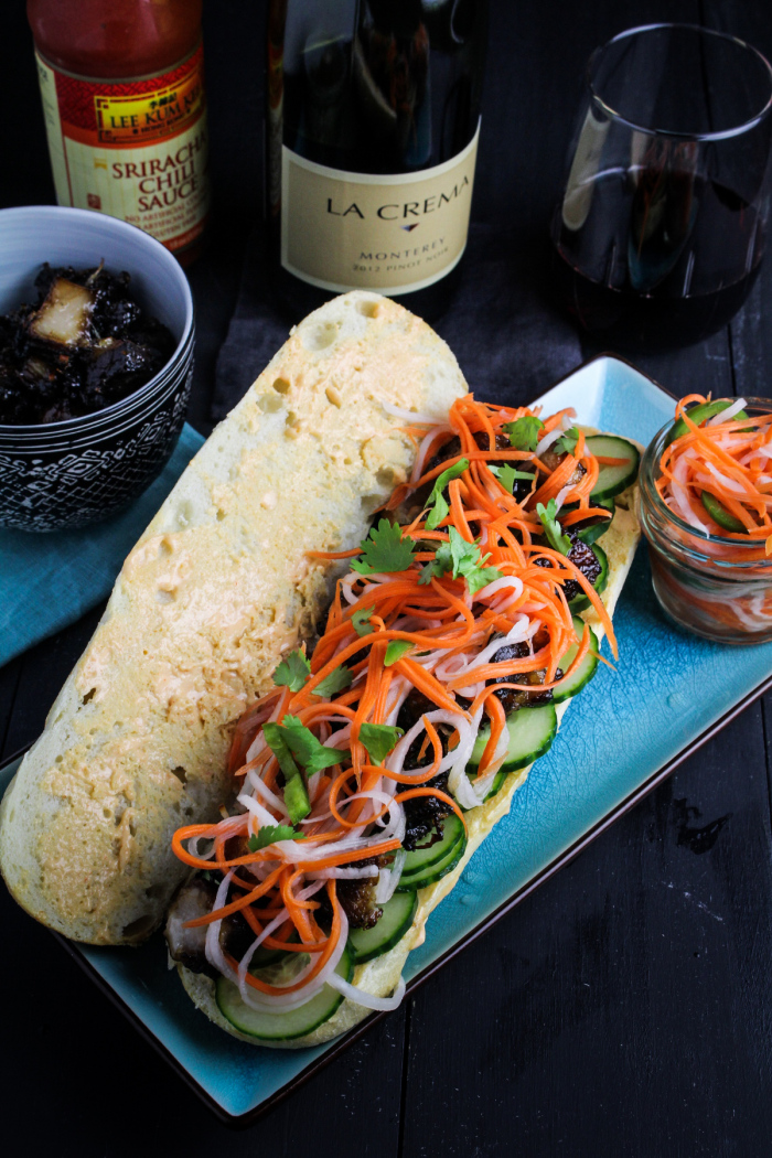 La Crema Pork and Pinot #3: Pork Belly Banh Mi Sandwiches