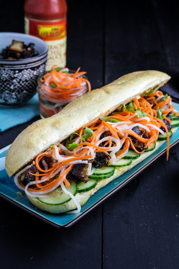 La Crema Pork and Pinot #3: Pork Belly Banh Mi Sandwiches