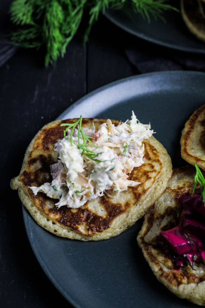 2014 - A Year in Review // Rye Blini with Smoked Salmon Dip and Russian Beet Salad