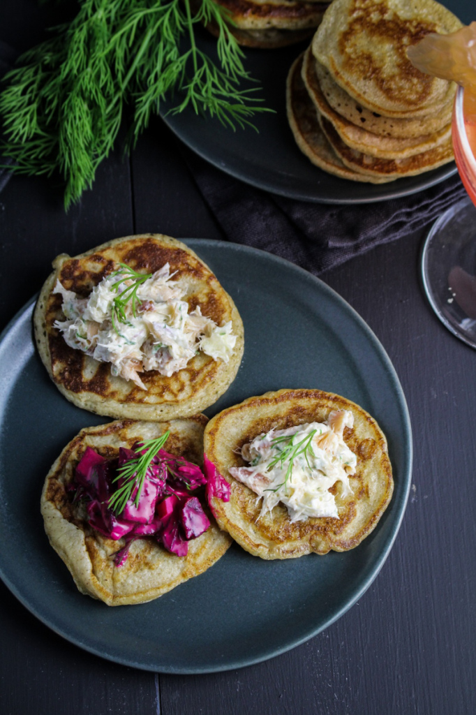 2014 - A Year in Review // Rye Blini with Smoked Salmon Dip and Russian Beet Salad