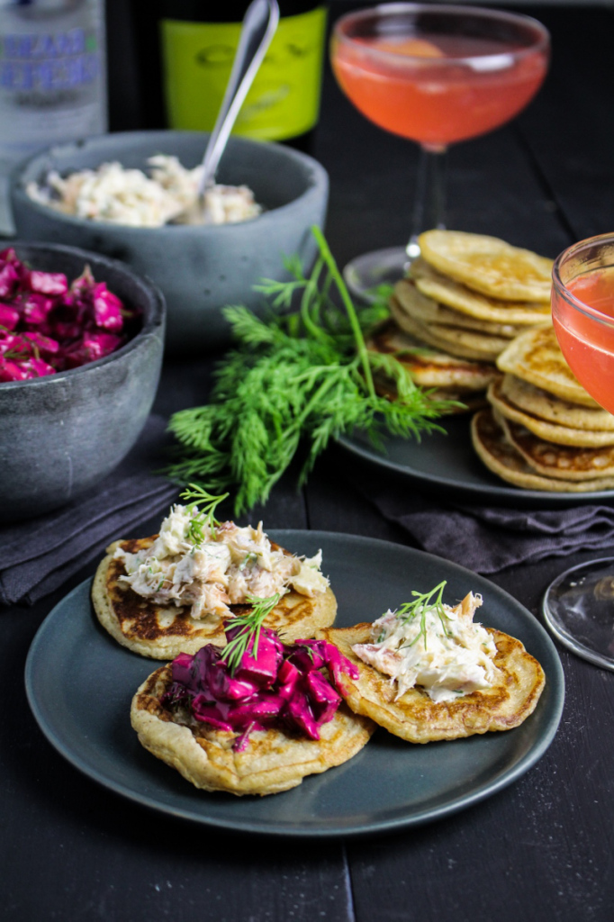 2014 - A Year in Review // Rye Blini with Smoked Salmon Dip and Russian Beet Salad