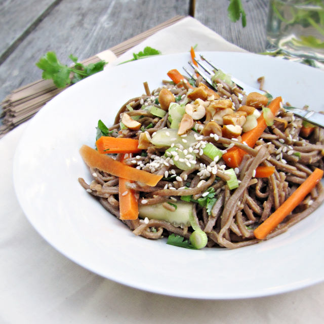 A Summer Dinner: Cold Sesame Noodles with Veggies