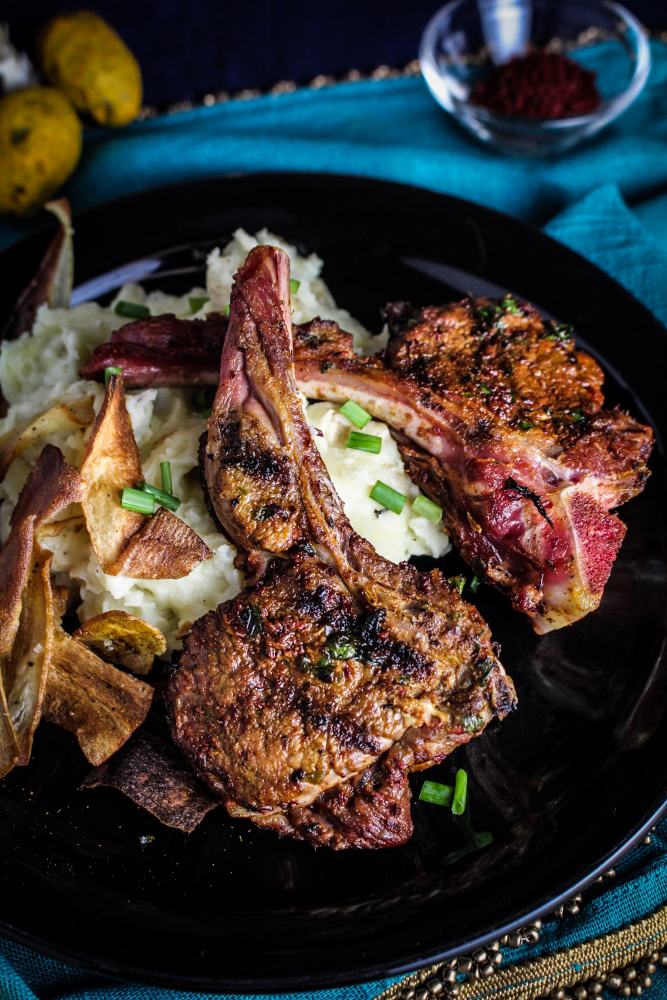 A Trip to Oman // Mint-and-Sumac Grilled Goat Chops with Tahini Sauce
