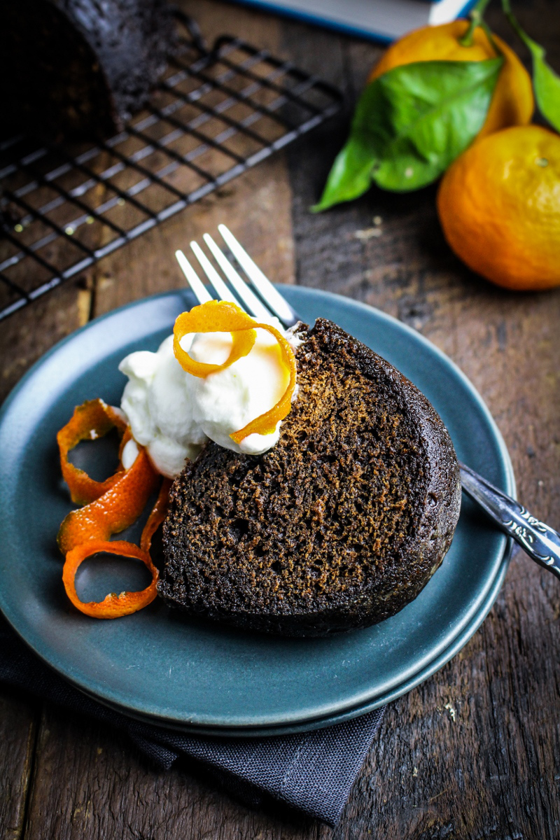 Molasses Spice Cake with Candied Orange Peel Dining and Cooking