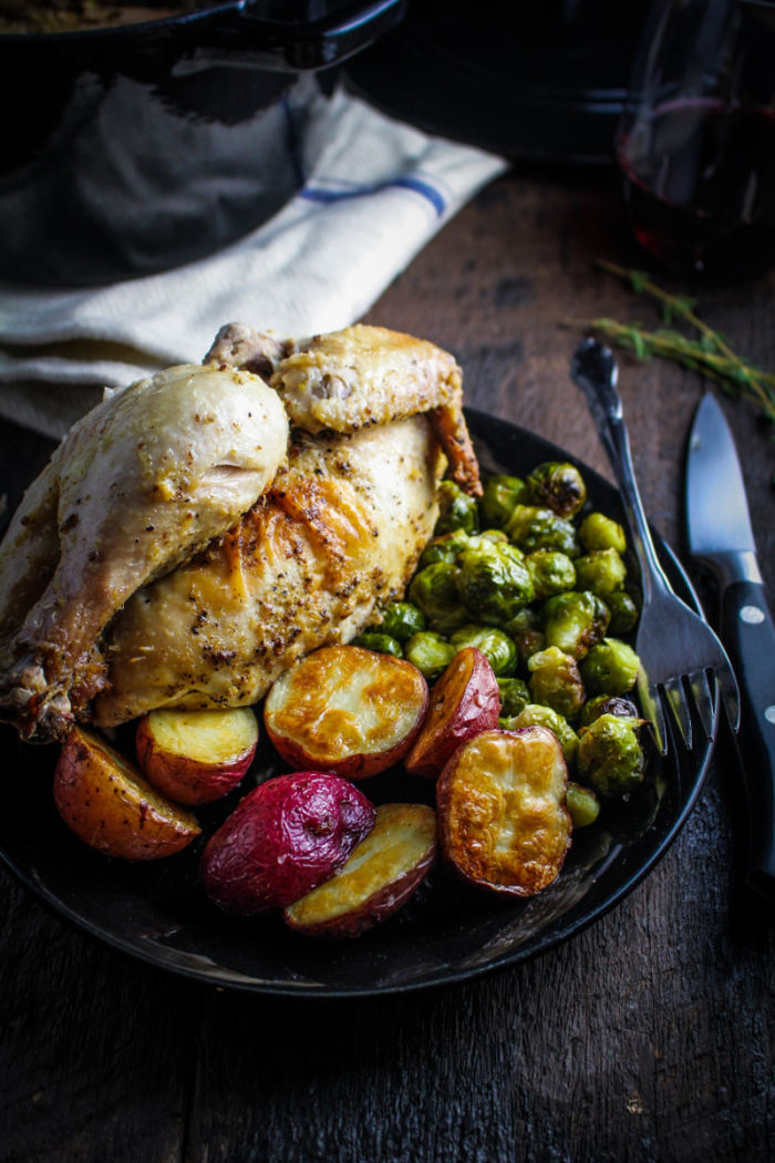Book Club: A Kitchen in France // Mustard-Roasted Poussins
