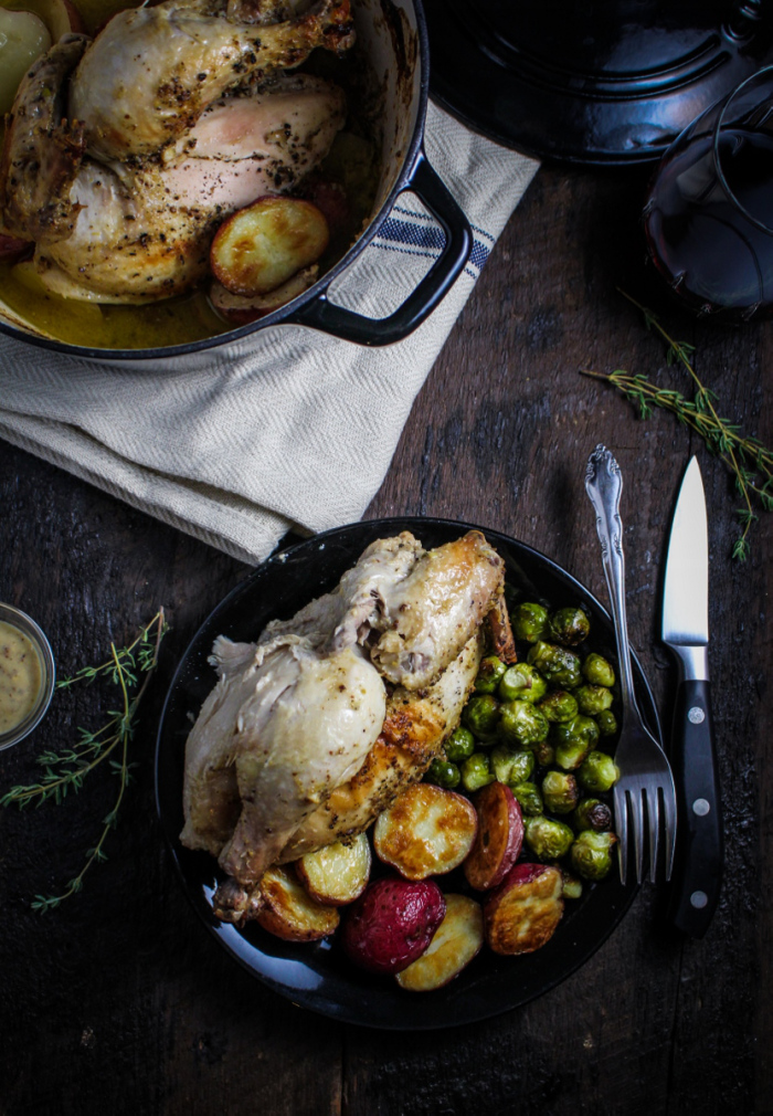 Book Club: A Kitchen in France // Mustard-Roasted Poussins