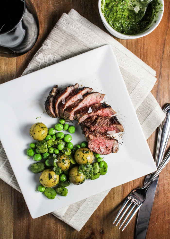 Book Club: Frenchie // Grilled Lamb with Fava Beans, Sweet Peas, and Mint Chutney