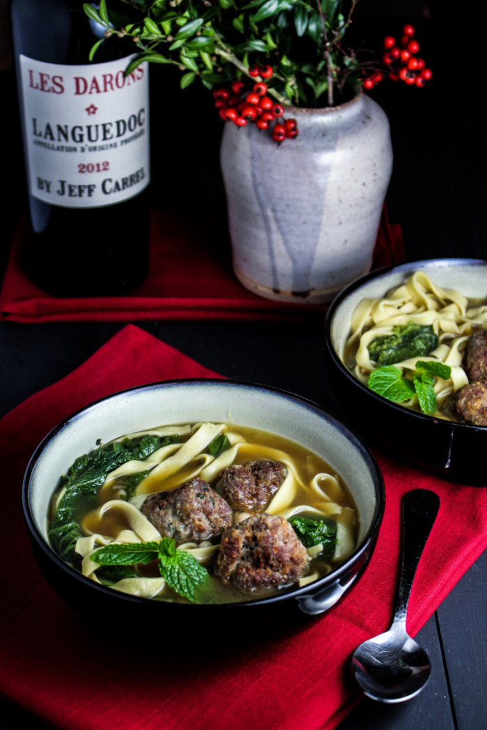 Book Club: Summerland // Italian Wedding Soup with Lamb Meatballs