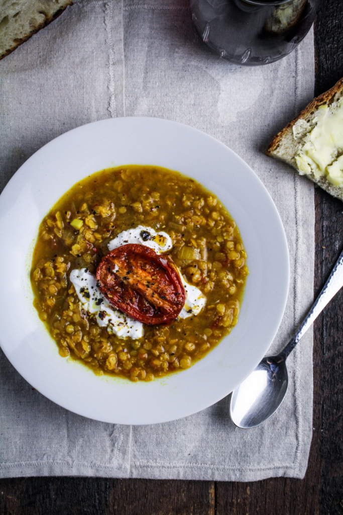 Clean Eating: Lentil and Roasted Tomato Soup with Saffron