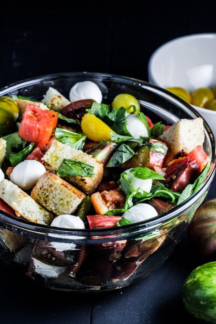 Garden Update // Tomato Panzanella with Mozzarella and Basil