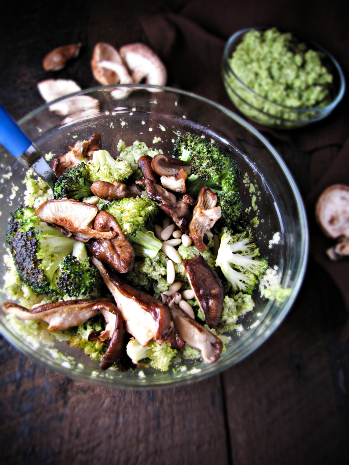 Greatist Collaboration: Quinoa Salad with Broccoli and Avocado Pesto