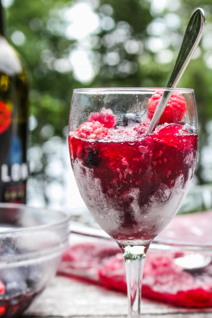 Happy 4th of July! // Berry Sangria Slushies