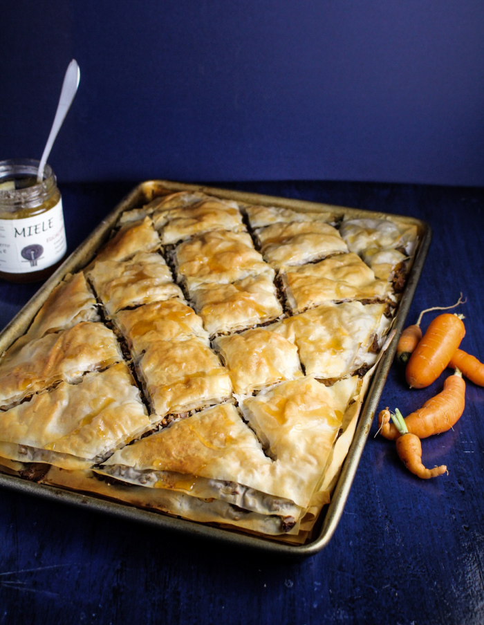 Ingredient of the Week: Carrots // Savory Carrot, Feta, and Almond Baklava