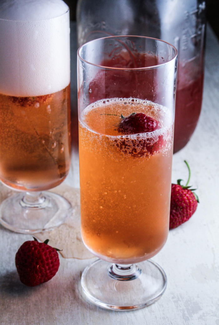 Ingredient of the Week: Strawberries // Strawberry Champagne Shrub