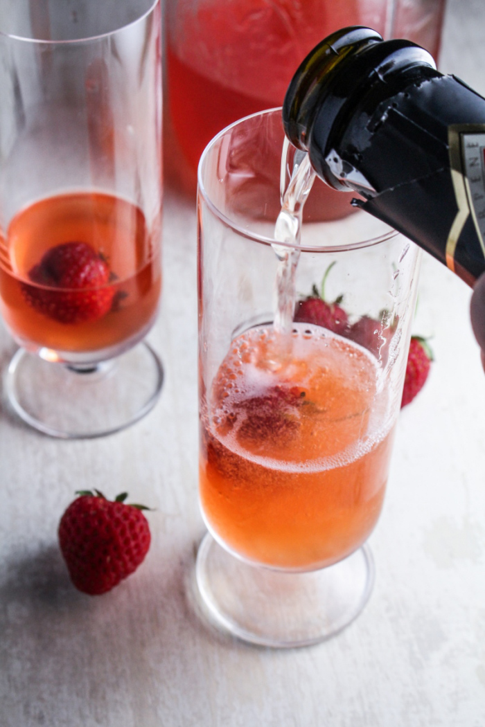 Ingredient of the Week: Strawberries // Strawberry Champagne Shrub