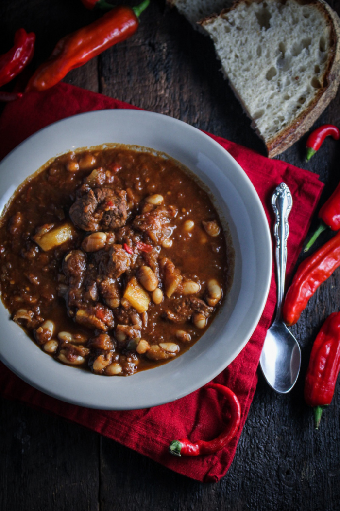 Lamb, Butternut Squash, and White Bean Chili.