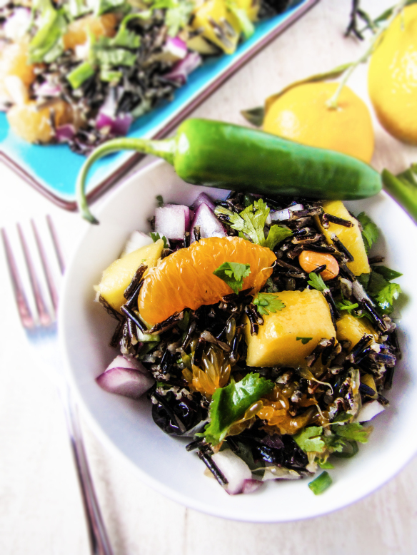 Monday Morning Resolutions &amp; A Mango, Satsuma and Black Rice Salad
