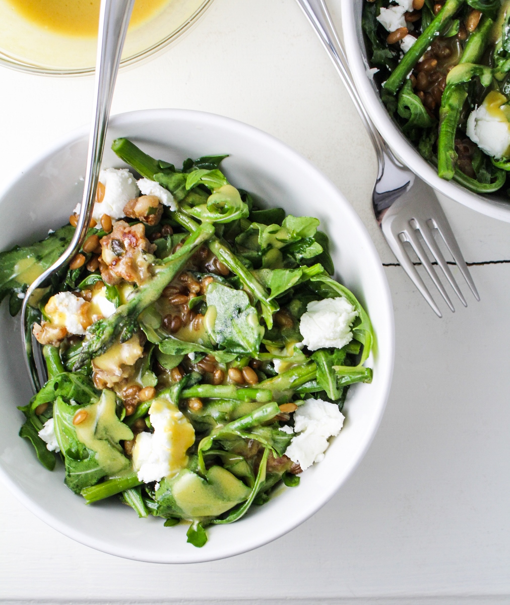 Warm Arugula Salad with MapleMustard Dressing Dining and Cooking