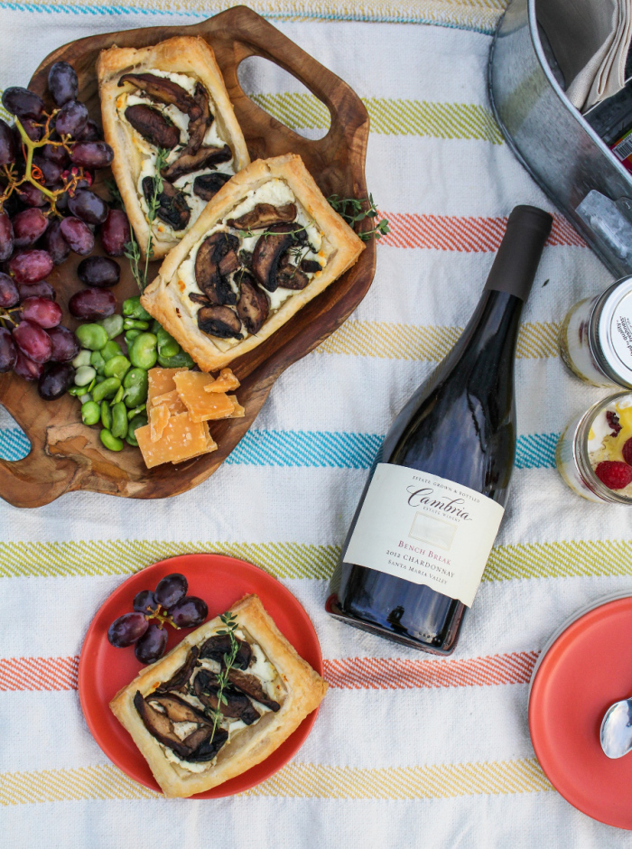 Mother&#039;s Day Picnic // Mushroom Savory Squares, Lemon Curd Trifles, and Chardonnay