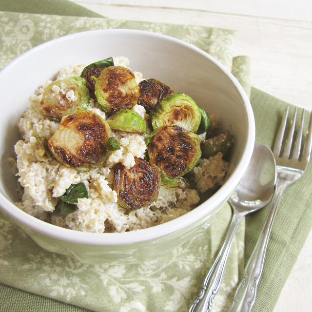 Quinoa and Brussel Sprout Primavera