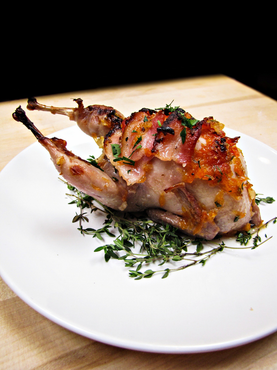 Stuffed Quail with Marmalade, Whiskey, and Bacon Dining and Cooking