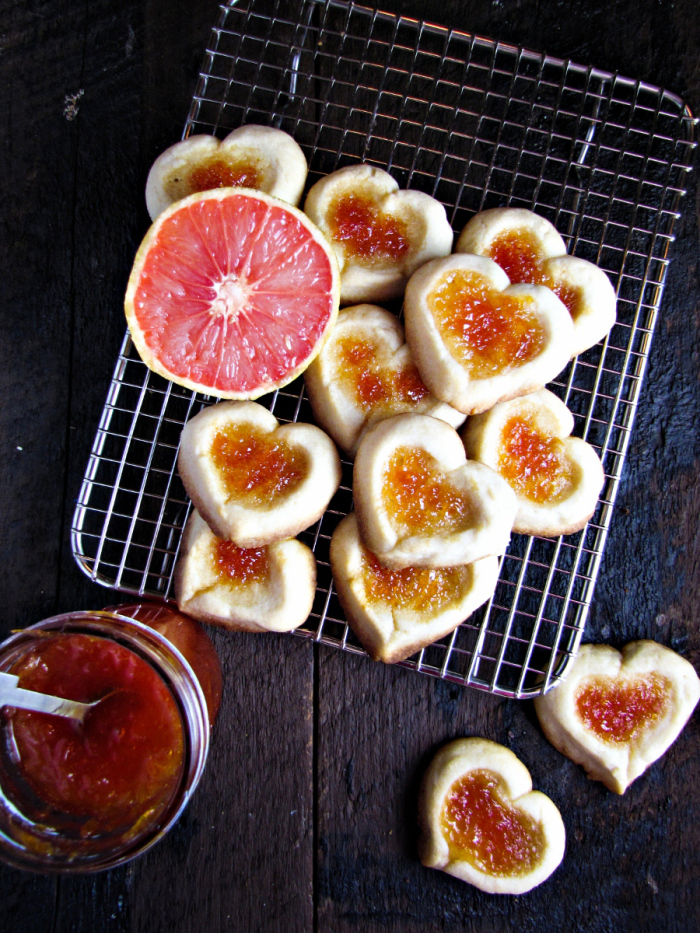 Snowstorm // Grapefruit Jam and Grapefruit-Ginger Thumbprint Cookies