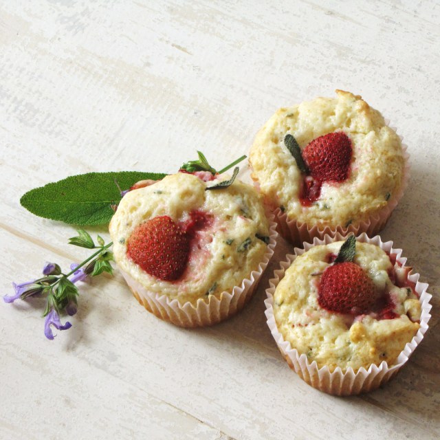 Strawberry-Sage Muffins