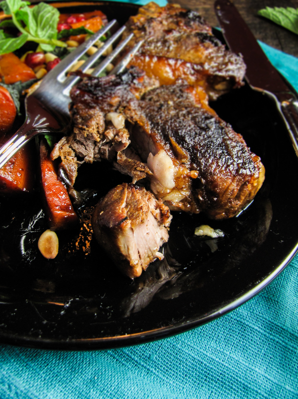 The Great Meat Cookbook: Pomegranate-Glazed Lamb Chops and Carrots