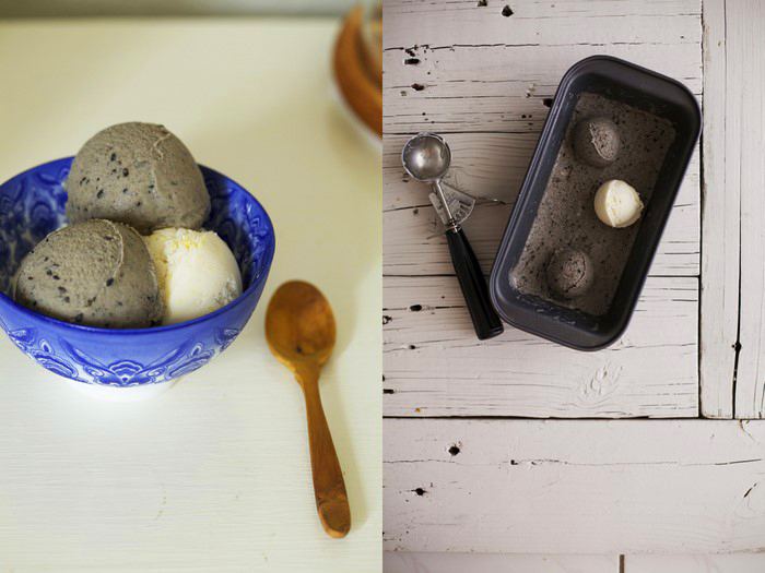 Black Sesame and Ginger Ice Cream