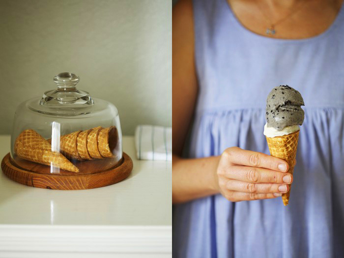 Black Sesame and Ginger Ice Cream