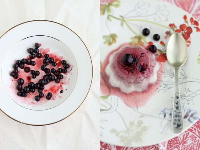 Raw Black Currant Panna Cotta