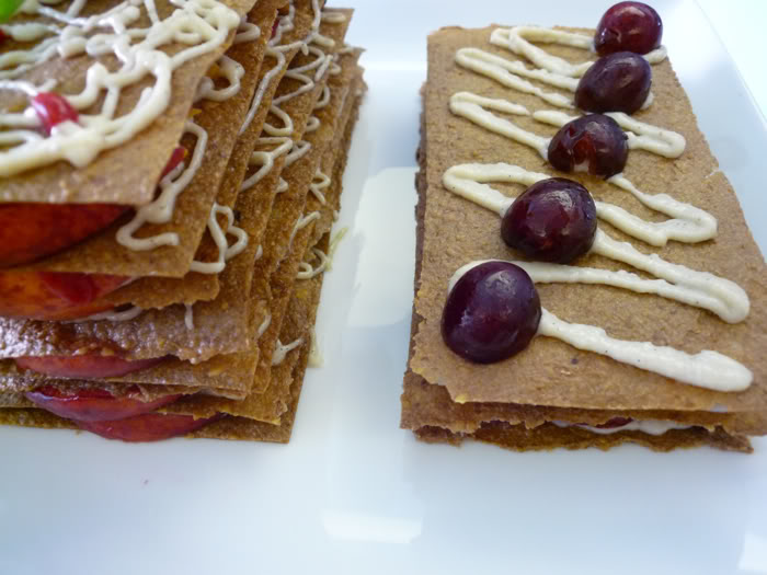 Raw Peach and Cherry Napoleons