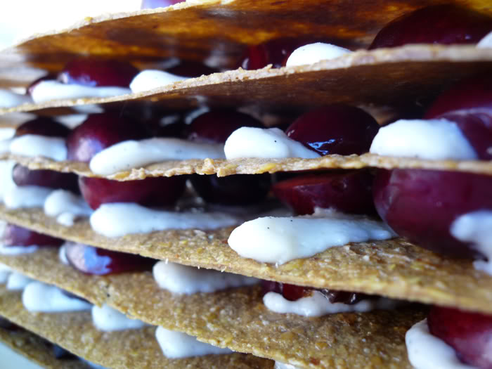 Raw Peach and Cherry Napoleons