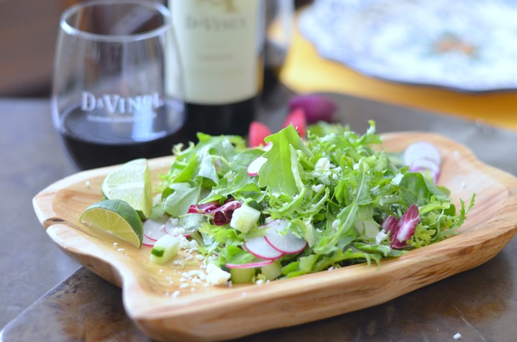 Seared Ahi Tuna Tacos with DaVinci Chianti