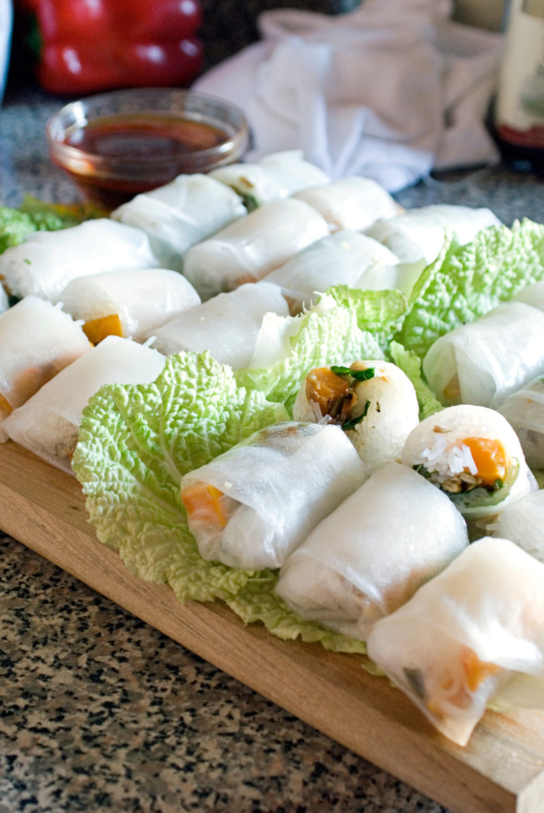 Butternut Squash Rice Paper Rolls