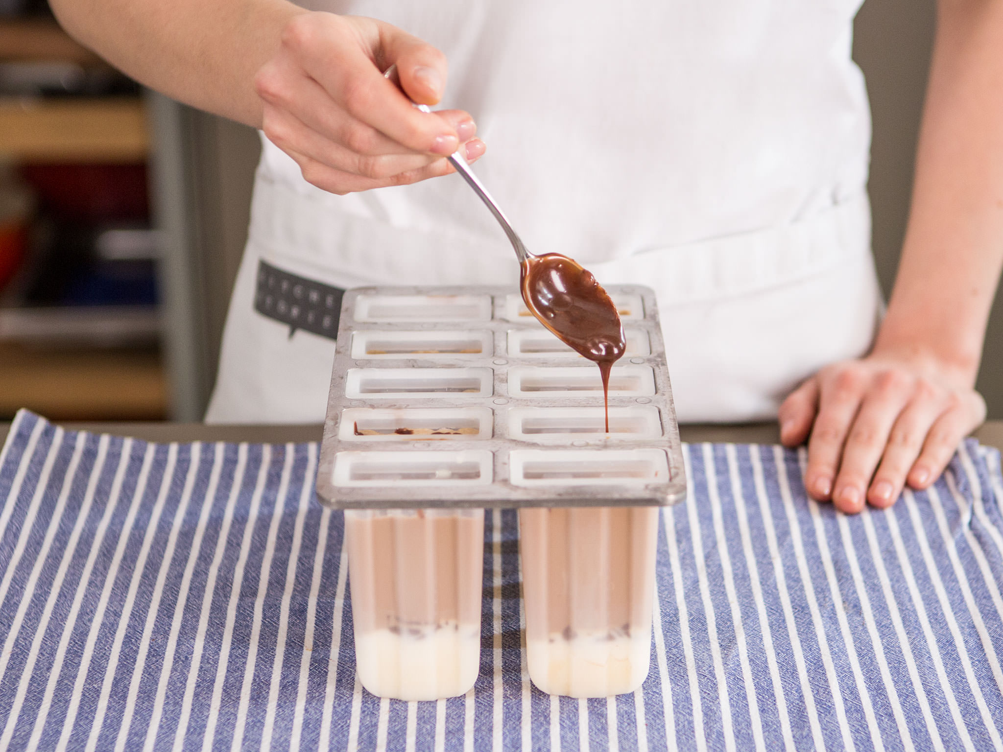 Boozy chocolate and coffee iced lollies