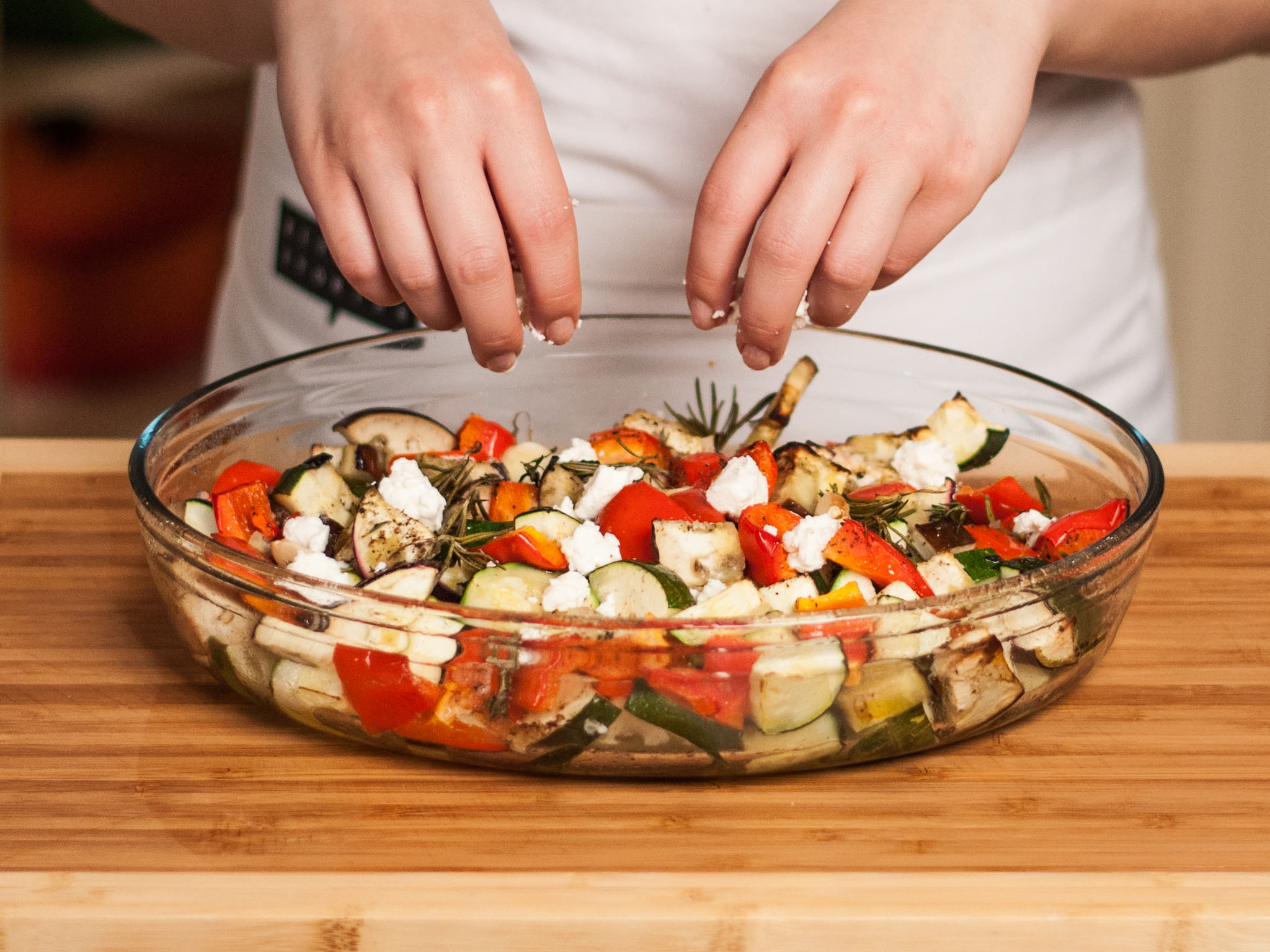 Oven ratatouille with feta