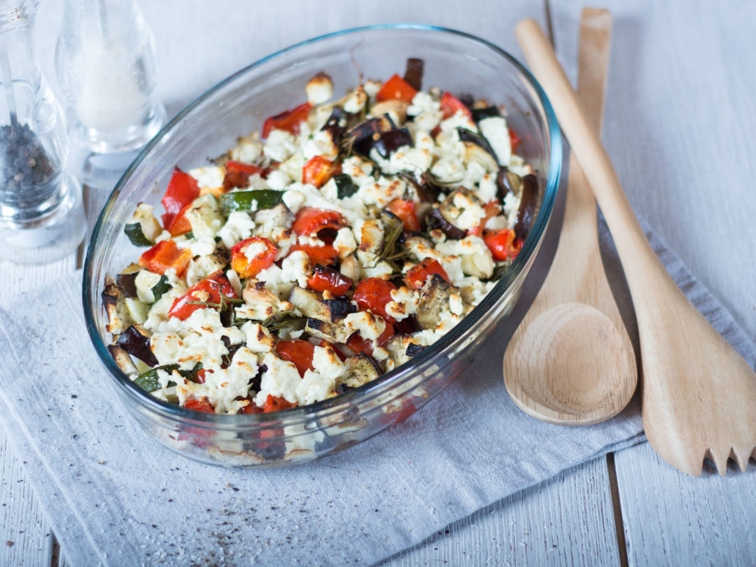 Oven ratatouille with feta