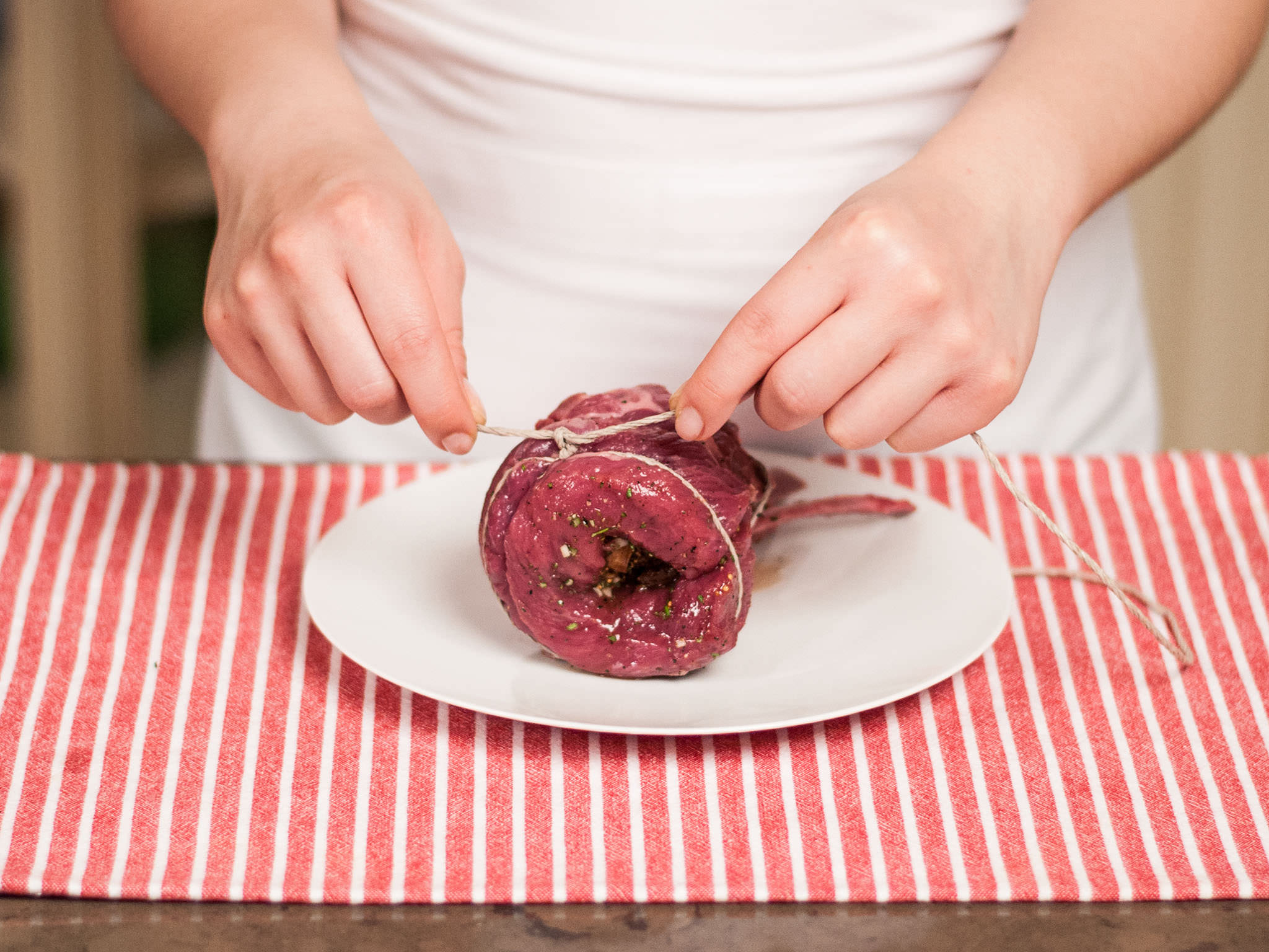 Rack of lamb stuffed with dried figs