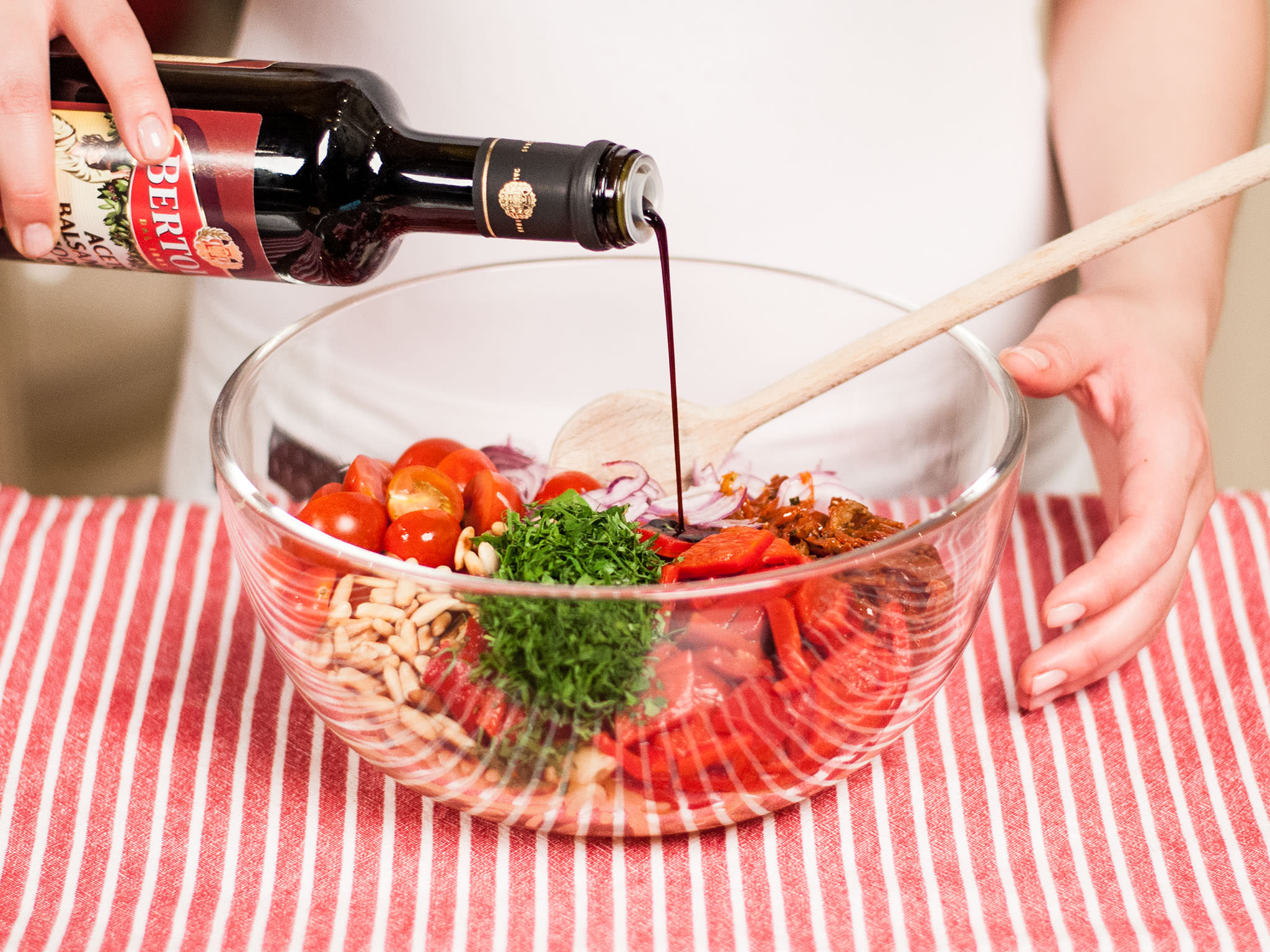 Simple Mediterranean pasta salad