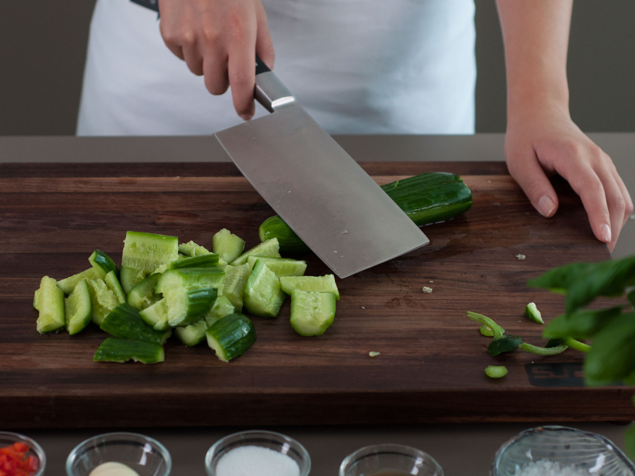 Smashed cucumber salad