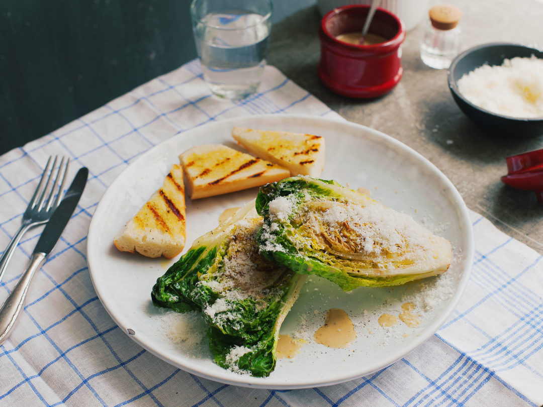 Grilled Caesar salad