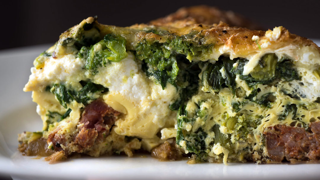 Hot Italian Sausage and Broccoli Rabe Frittata