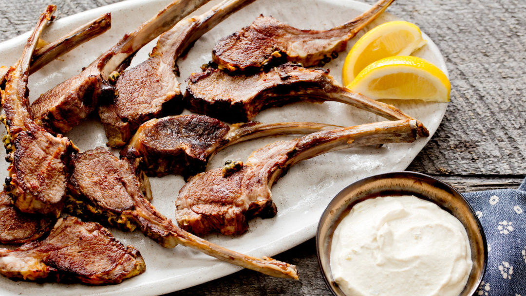 Seared Lamb Ribs With Spicy Yogurt Sauce