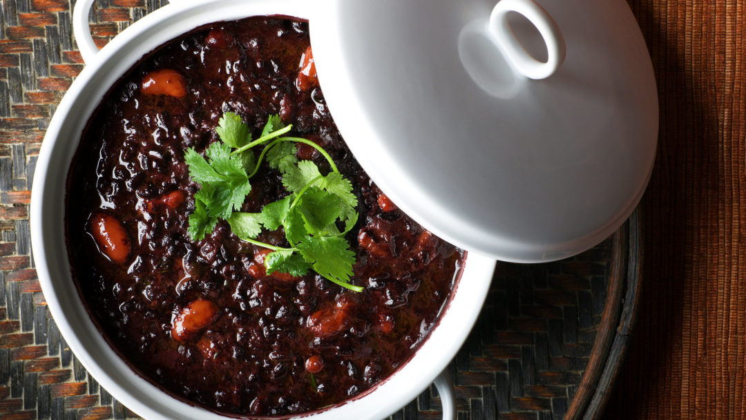 Rice and Red Beans With Coconut Milk, Chile and Garlic