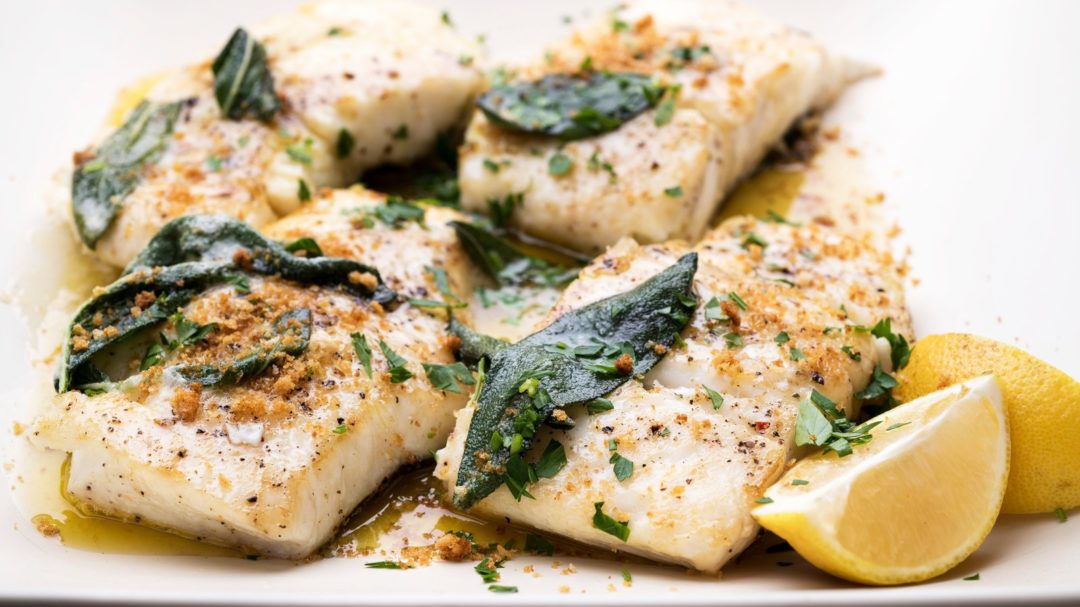 Halibut With Brown Butter, Lemon and Sage