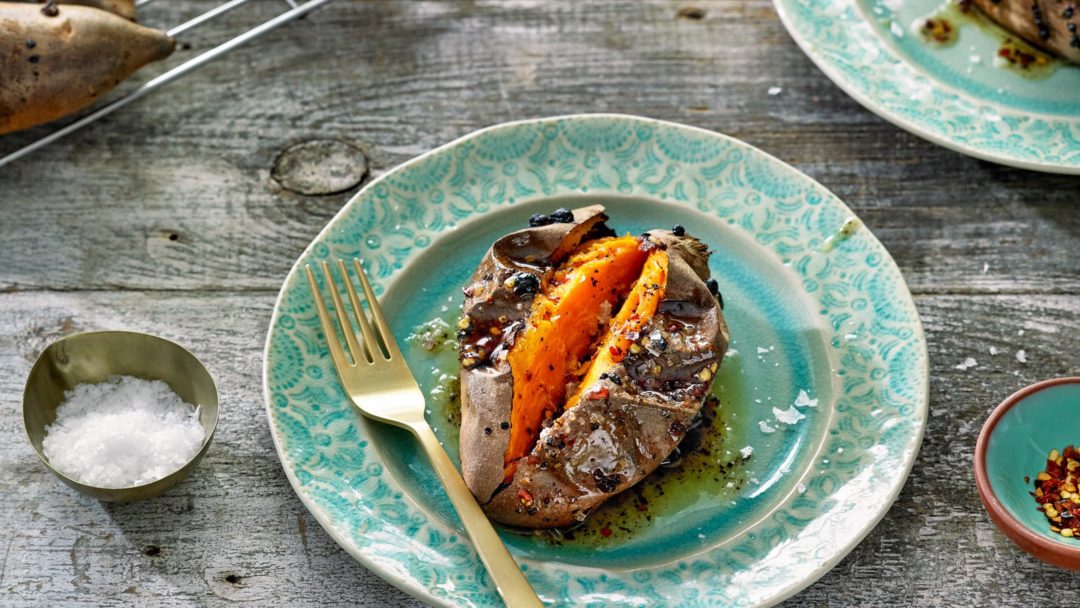 Roasted Sweet Potatoes With Hot Honey Browned Butter