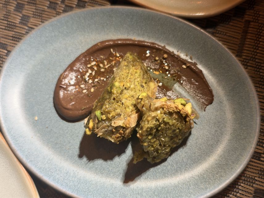 Pistachio baklava.